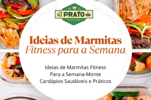 Várias marmitas fitness organizadas com arroz integral, frango grelhado, legumes coloridos e saladas frescas em potes de vidro.